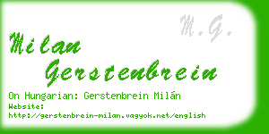 milan gerstenbrein business card